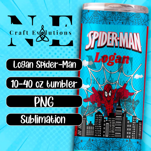 Spider-Man City Swing Tumbler Wrap (Editable Canva Template)